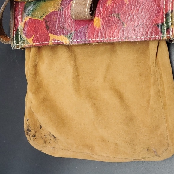 Patricia Nash Floral Squares Leather Venezia Pouch Crossbody - Picture 4 of 15